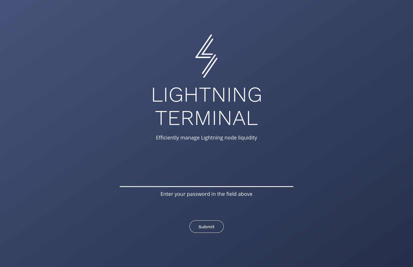 Lightning Terminal Password